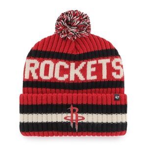 '47 Red Bering Cuffed Knit Hat with Pom Houston Rockets Red OS